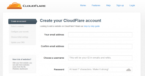 CloudFlare SignUp